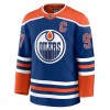 Edmonton Oilers Fanatics Premium Connor McDavid 2024-25 Heim Blau Trikot - Herren